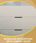 80mm Matte Black Aluminum Finger Pull Drawer Handle No Drill Hidden Cabinet Pull For Kitchen Closet Doors And Drawers Sleek Low Profile