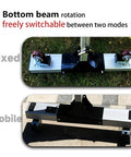 Portable Aluminum Gantry Crane 2204 Pounds Capacity Mobile Workshop Hoist for Tight Shop Zones and Rough Terrain, adjustable bottom beam in fixed and mobile modes.