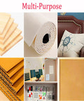 Multi-functional materials including wood boards, upholstery fabric, and cardboard for various DIY projects.