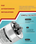 UltraTemp Heat Pump Capacitor Replacement diagram showing terminal connections for air conditioners and pool heaters