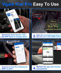 Bluetooth OBD2 Diagnostic Tool For iOS Android Windows Turns Your Phone Into A Pro Car Scanner With Vgate iCar Pro setup