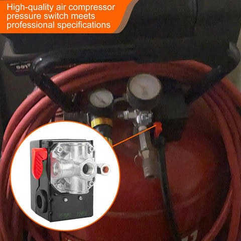Air Compressor Pressure Switch Replacement For 150 Or 120 PSI 4 Port 120V Systems D26612 ZD26612 on air tank