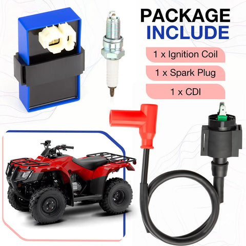 Beefed Up CDI Box Igniter And Ignition Coil Spark Plug Kit For Foreman 400 TRX400FW 4x4 1995 1996 1997 2003 OEM Parts