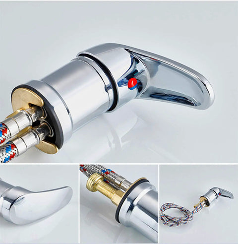 Pro Grade Brass Shampoo Bowl Faucet And Sprayer Kit For Salon Backwash Unit in durable chrome finish and single handle control.