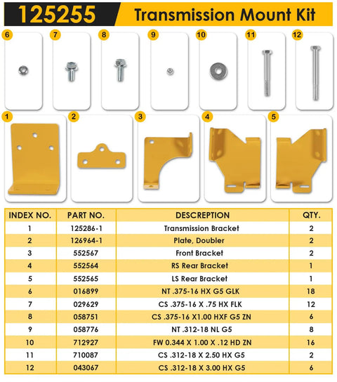 Beefed Up Hydro Transmission Brackets Kit For Raptor Zero Turn Mower Replacement Service Thick Brackets Fits 42 To 60 Inch Decks SD SDX Compatible OEM Substitutes 125255 552564 552565 552566 552567