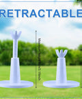 Two Pack Adjustable Golf Tees For Driving Range And Golf Simulators, Reusable PU Tees With 2 Heights From 2.13 To 3.15 Inches