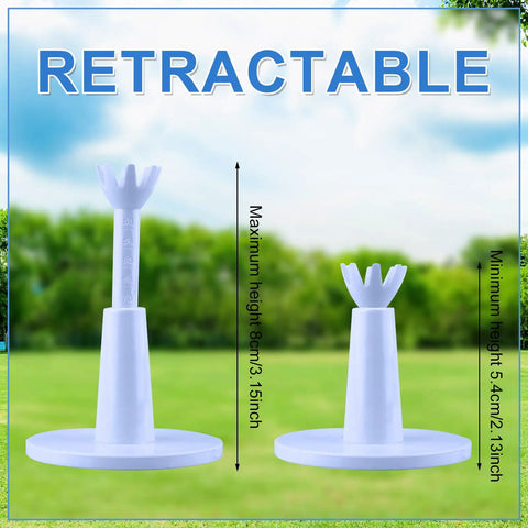 Two Pack Adjustable Golf Tees For Driving Range And Golf Simulators, Reusable PU Tees With 2 Heights From 2.13 To 3.15 Inches