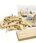 200 Pcs Solid Wood Pocket Hole Plugs For Pine Wood, Easy Install Hole Covers scattered with wooden board showing installed plugs