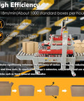 Pro Grade Automatic Carton Sealer Featuring Double Flap Tape Sealing Machine with adjustable conveyor for efficient sealing.