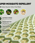Camping Hammock With Mosquito Net 360 Degree Protection Ultrafine Mesh texture close-up with mosquito images