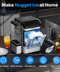 Upgrade Your Kitchen Vibe With This Portable Countertop Nugget Ice Maker Cranking Out ThirtyEight Pounds Fast Of Chewable Soft Ice And HassleFree Self Cleaning For Bars And Weekend Hangouts, showcasing countertop design and ice production.
