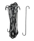 Twenty Eight Pack Badass Twelve Inch Wire S Hooks Engineered For Heavy Duty Powder Coating And Spray Painting Jobs While Keeping Your Shop Gear Tidy And Secure, stacked black hooks.
