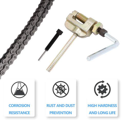Universal Chain Breaker Tool For Dirt Bikes And ATVs 3 Points 06B 06C RS35h T8F Chain Tool with hex wrench and pin ejector