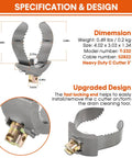 Heavy Duty Three Inch C Cutter Cable Coupling Drain Cleaning Workhorse with sharp blades for removing stubborn clogs.