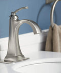 Ridgeport Single Control Lav Faucet With Brushed Nickel Finish, Slick Contemporary Style, Durable Stainless Steel Construction, Easy Install For Bathrooms, Modern Aesthetic Upgrade