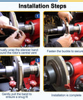 Installation steps for Brake Lathe Rotor Repair Kit With Adjustable Ventilated Silencer Band And 10 Pack 6914-10.