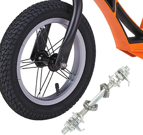 Front Wheel Hub Axle Bearings 4.92 Inch Upgrade For Road And Mountain Bikes, lightweight, waterproof, silver accessory, close-up view
