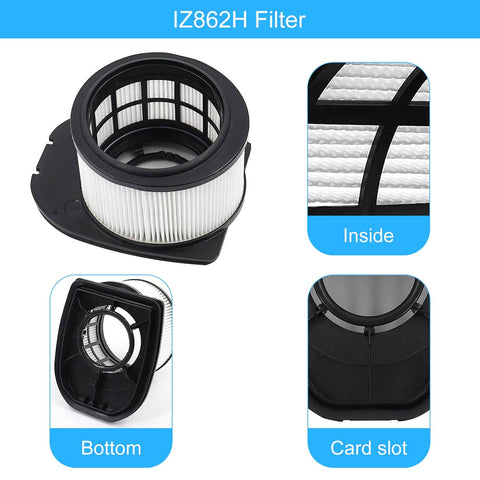 Six Pack Replacement Filter Kit For IZ862H Stratos Cordless Vacuum And IZ Series Models Including IZ562H UZ565H IZ540H IZ840 IZ800 Details