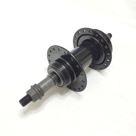 Beefed Up Rear Bike Hub Assembly 36 Hole Disc Brake Compatible 135mm Old 180mm Axle 36mm Hub Black Includes Disc Brake Bracket 2 In 1