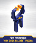Quick-Grip Handi-Clamp One And A Half Inch One-Handed Clamp For Heavy Construction Real-Deal Pro-Grade Tool with quick-release trigger