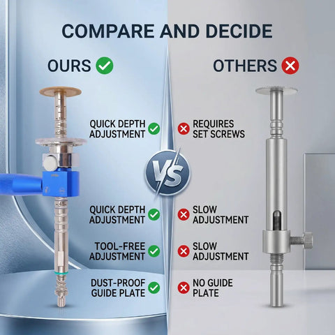 Inside Pipe Cutter With Quarter Inch Hex Shank Button Lock Depth Two And Three Guide Plates comparison versus traditional cutter