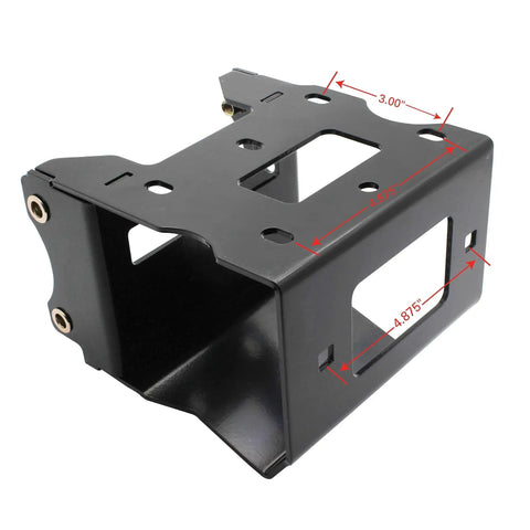 Heavy Duty ATV Winch Mount For Polaris Sportsman Fits 2000 To 3600 Lb Winches, 10-gauge steel, 4-hole, 2-hole mount pattern