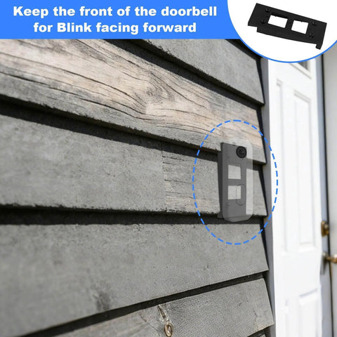Doorbell Camera Mount For 2nd Gen Video Doorbell, Anti Theft Ring Holder installed on 4-inch vinyl siding near door.