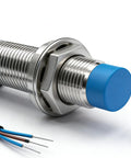 Inductive Proximity Switch M12 Sensor PNP NO DC 6 To 36V 4 mm Sensing Distance Three Wire Black Brown Blue Leads Iron Detection LJ12A3 4 Z BY