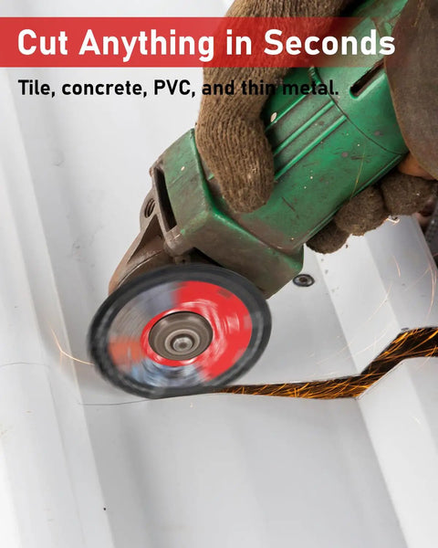 4-1/2 Inch Diamond Multi Purpose Saw Blade 2 Pack For Grinder 7/8 Inch Arbor cutting metal with sparks