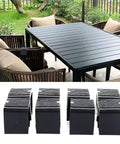 8Pcs Outdoor Patio Furniture Clips For Sofas And Sectionals, Rattan Wicker Chair Fasteners, Black Plastic, Garden Setting