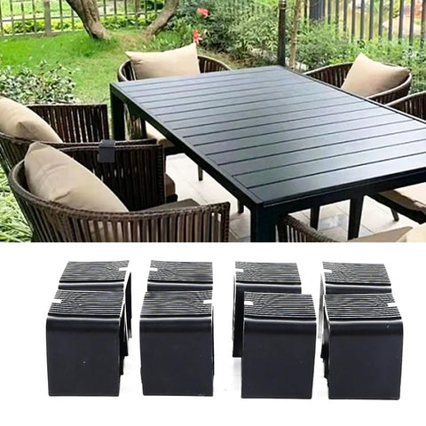 8Pcs Outdoor Patio Furniture Clips For Sofas And Sectionals, Rattan Wicker Chair Fasteners, Black Plastic, Garden Setting