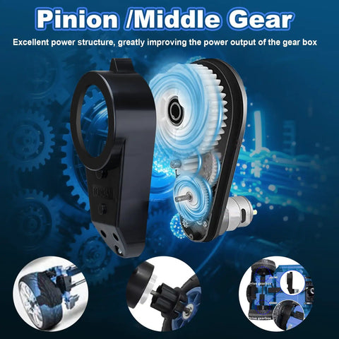 Two Pack 12V RS550 Upgrade Ride On Motor Gearbox High Speed 40000 RPM Replacement Parts for Kids Electric Jeep and Toys