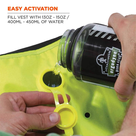 Filling Premium Dry Evaporative Cooling Vest With Zipper For Adults Unisex Comfort No Sweat Cooling Up To Three Days