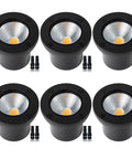 Set of 6 Warm White 12W Ground Light For Outdoor Landscape Low Voltage In Ground Well Light 12V-24V AC/DC Waterproof