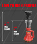 Beefy 5 Ton Screw Jack For Vehicles And Home Projects, Heavy Duty Car Support Jack With Height Adjustable 9.5 To 13.4 Inches, Red.