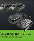 Power Through Anything 24V Brushless Cordless Impact Driver Kit With 1950 In-Lbs Torque, Dual 2Ah batteries and charger