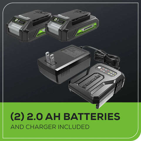 Power Through Anything 24V Brushless Cordless Impact Driver Kit With 1950 In-Lbs Torque, Dual 2Ah batteries and charger