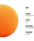 3 Inch Spherical Cleanout Sponge Ball For Concrete Pumps, Heavy Duty Hard Ball Removes Buildup And Keeps Pumps Flowing, Compatible With Schwing Putzmeister Concord Alliance KCP DY Boom And Line Pumps, 1 PC Box