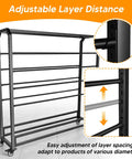 Adjustable Hanging Rod Bracket Floor To Ceiling Fabric Display with easy layer adjustment detail view