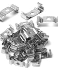 30 Pcs 0.96 Inch Length T5 Clip Brackets Hangers For LED Light Tubes Stainless Steel Ceiling Mount Clips 0.16 Inch Bore 0.31 Inch Height