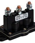 Close-up of the solenoid from the Full Tarp Control Kit With Solenoid, Rocker Switch And Bracket, Wiring Harness, Circuit Breaker
