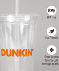 Sip All Day Long With Bulk Pack Custom Clear Acrylic Tumblers 16 Oz Double Wall Insulated Plastic Cups With Lids Straws Bpa Free Personalized Drinkware For Iced Coffee - close-up of clear tumbler with lid and straw.