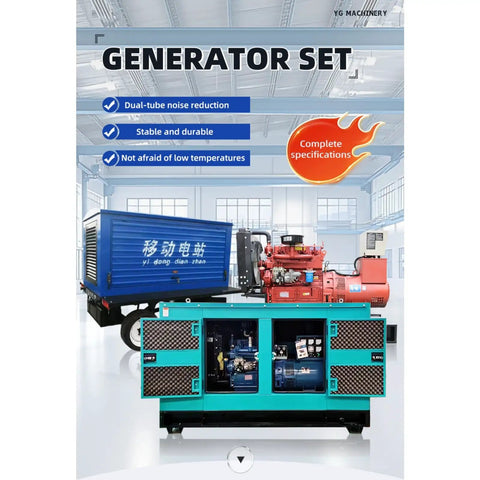 Heavy Duty Automatic Start Generator Set Featuring Standby Power System Control And Backup Electricity Supply For Industrial Commercial Applications in a workshop.
