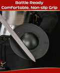 Medieval Buckler Shield 12 Inch 16 Gauge Steel Handheld Shield With Wooden Grip For LARP Reenactment Cosplay And Display