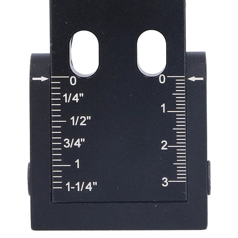 Bulletproof Aluminum Pocket Hole Jig With Dead On 15 Degree Angle Guide And Inch Metric Scale Marks for precise measurements.