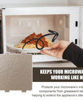 Waveguide Cover for Microwave Oven Replacement 5304464061 Mica Plate Sheets Two Pack installed in microwave for protection