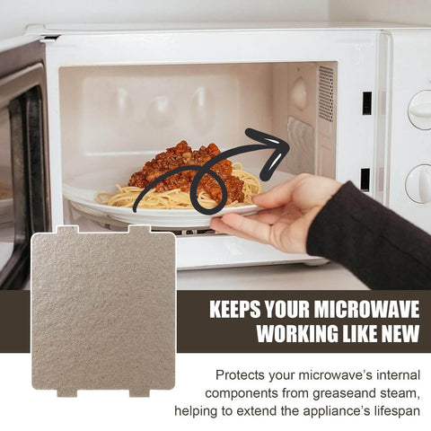Waveguide Cover for Microwave Oven Replacement 5304464061 Mica Plate Sheets Two Pack installed in microwave for protection