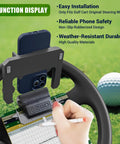 Go To Golf Cart Steering Wheel Phone Mount For Club Car EZGO Yamaha with scorecard holder, phone in mount, pen marking scorecard