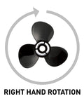Black Diamond 3-Blade Aluminum Propeller, 14 Dia 13 Pitch, Right Hand Rotation For 40-60HP and 75-125HP Mercury Outboards