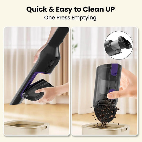 Cordless Handheld Vacuum 24KPa Brushless Motor, Charging Dock, Rechargeable, Two Speed Handy Portable Cleaner in use